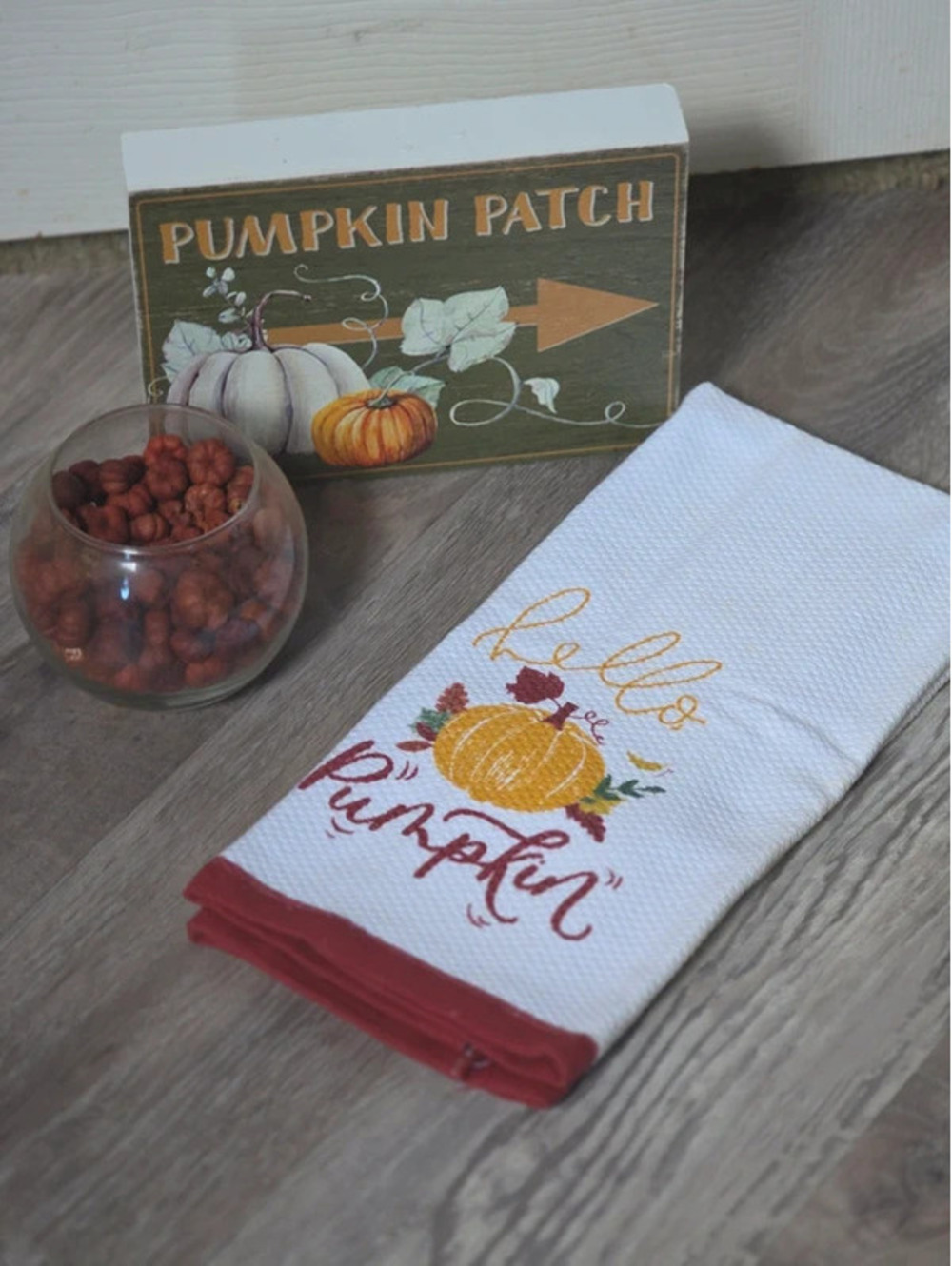 Pumpkin fall home decor set